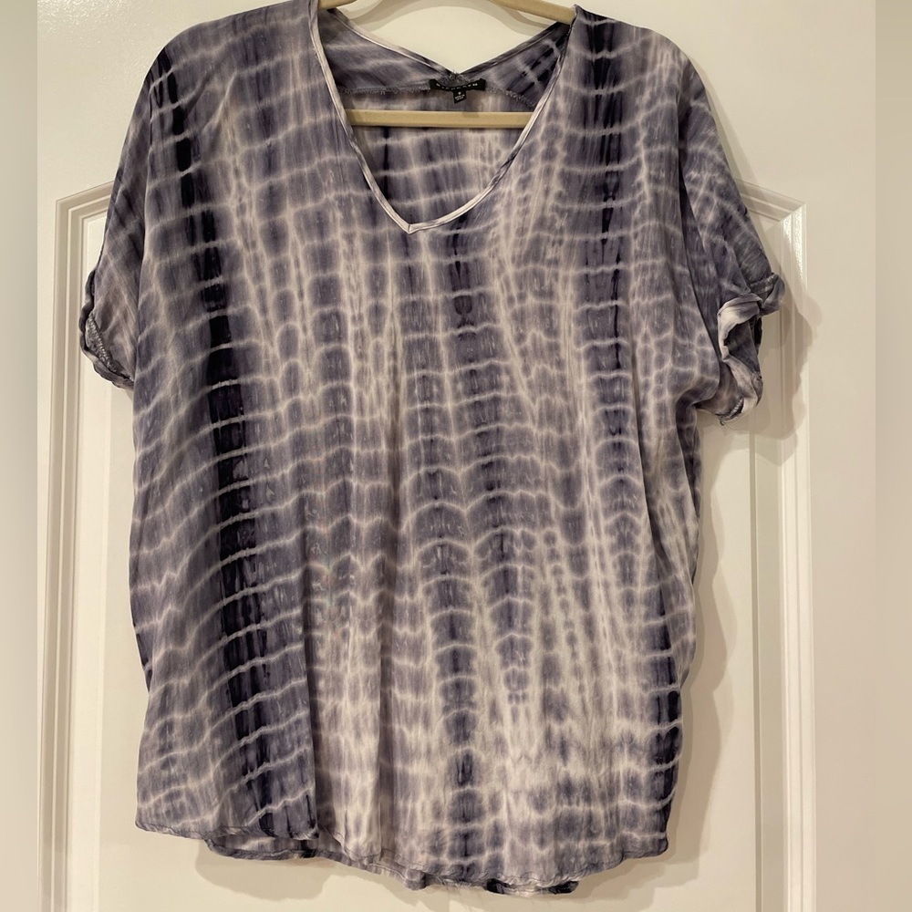 Purple tie dye design tunic